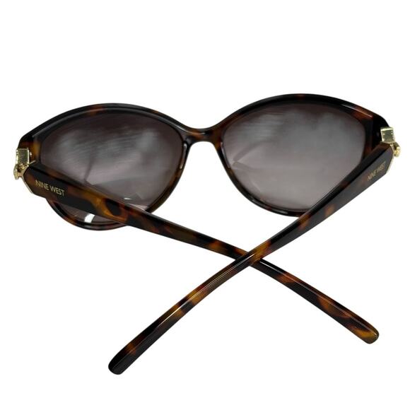 Nine West Sunglasses Women's Chaya Cat Eye In Shiny Tortoise - Picture 9 of 11